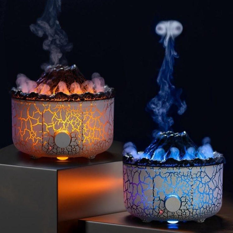 Volcano Essential Oil Diffuser with LED Lights - Remote Control Humidifier