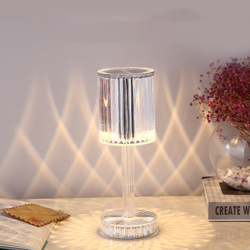 Elegant Crystal Bedside Lamp - 3-Way Dimmable Touch Control with Crystal Shade