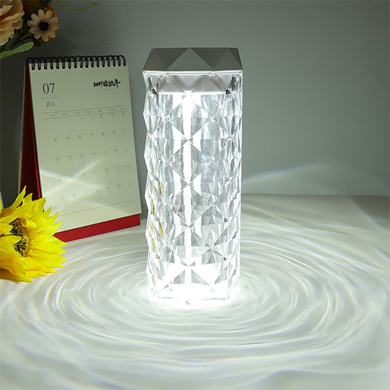 Crystal Rose Humidifier Lamp - 3-in-1 Atmosphere Light and Night Lamp