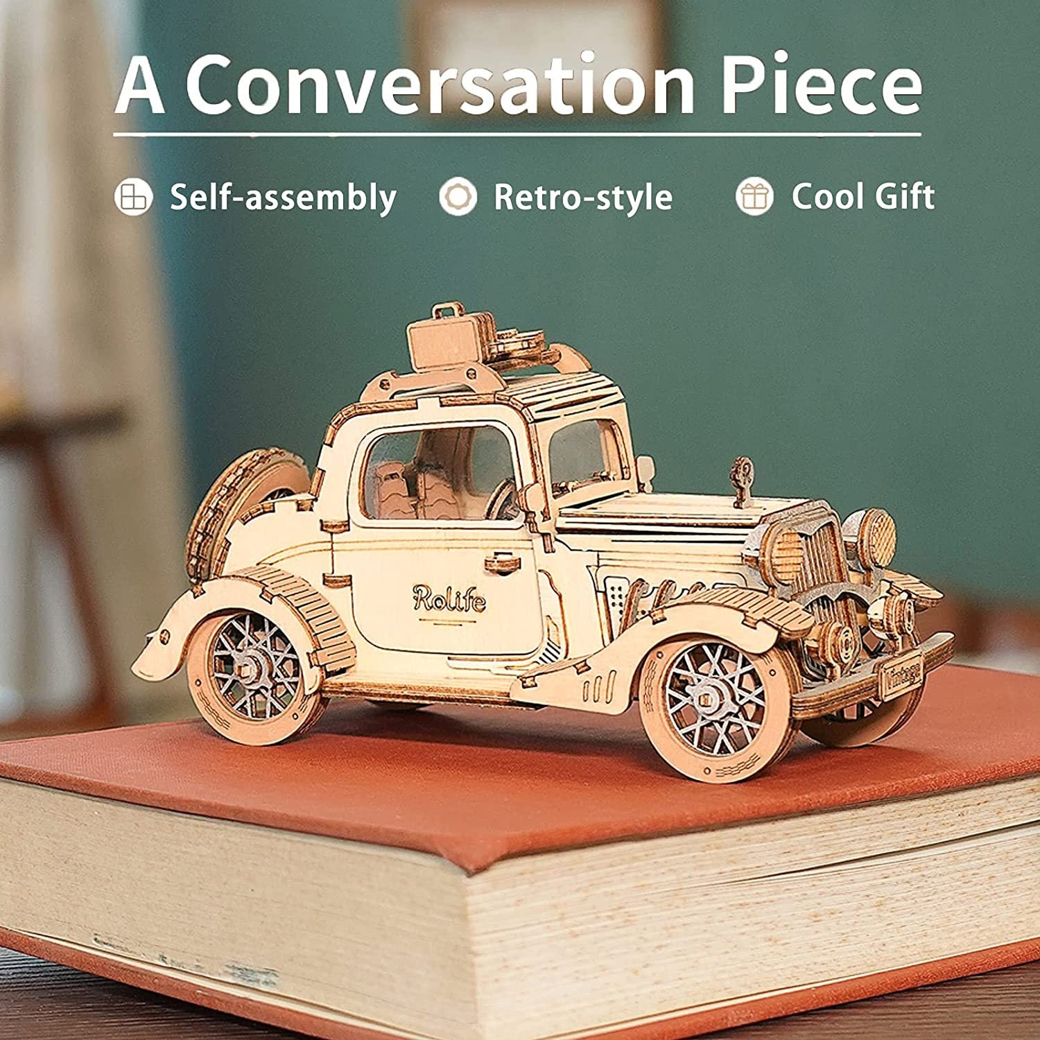 DIY Wooden Model Kit with Detailed English Instructions