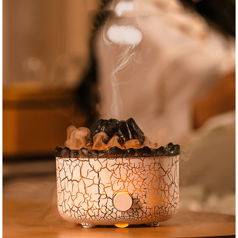 Volcano Essential Oil Diffuser with LED Lights - Remote Control Humidifier