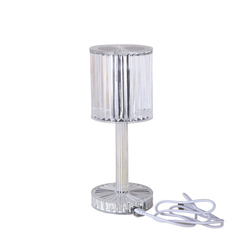 Elegant Crystal Bedside Lamp - 3-Way Dimmable Touch Control with Crystal Shade