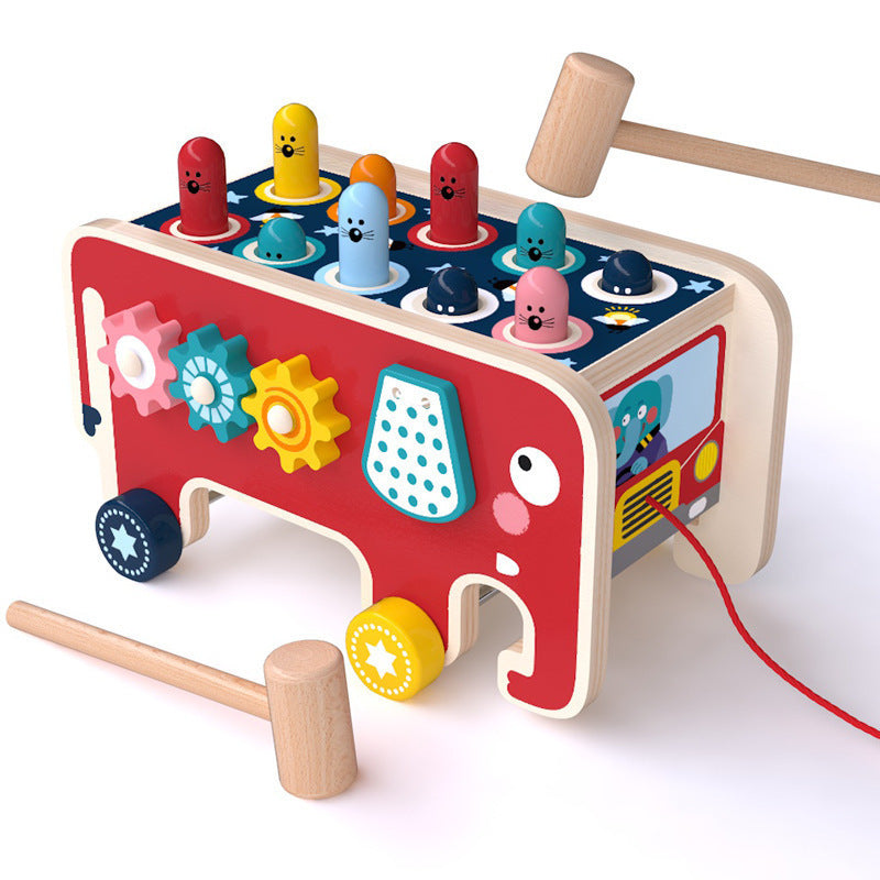 Wooden Cartoon Percussion Toy for Kids