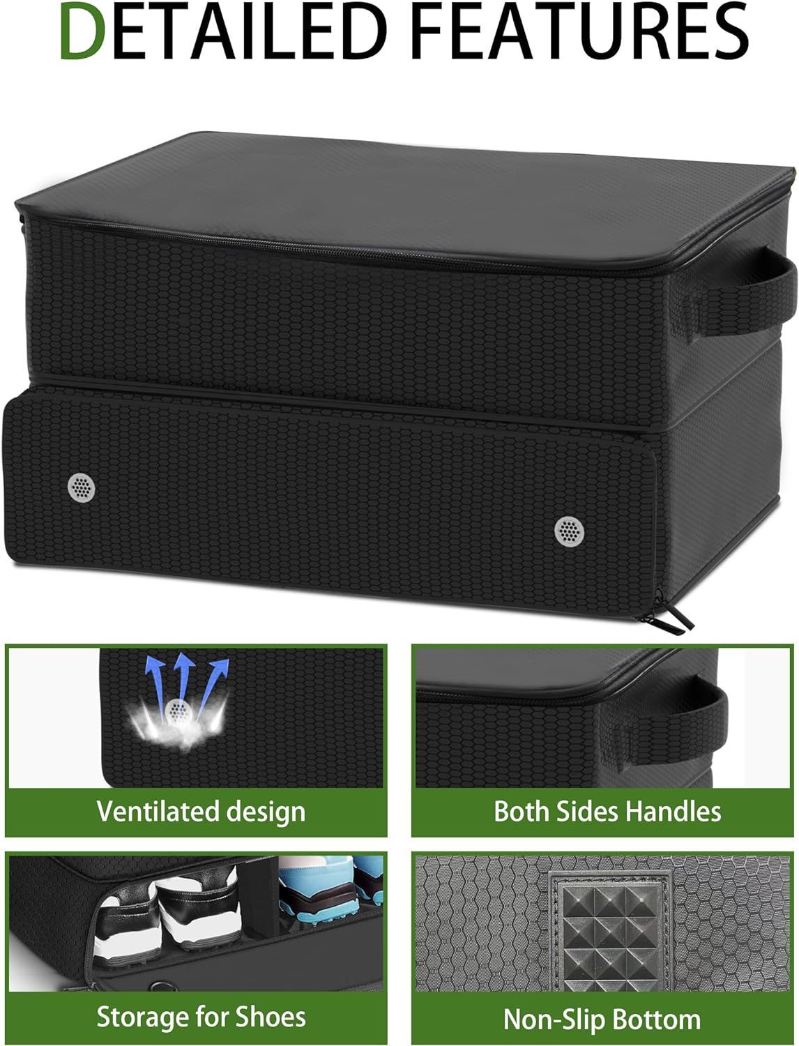 Golf Trunk Storage Box Waterproof Car Golf Locker Car Storage Bag