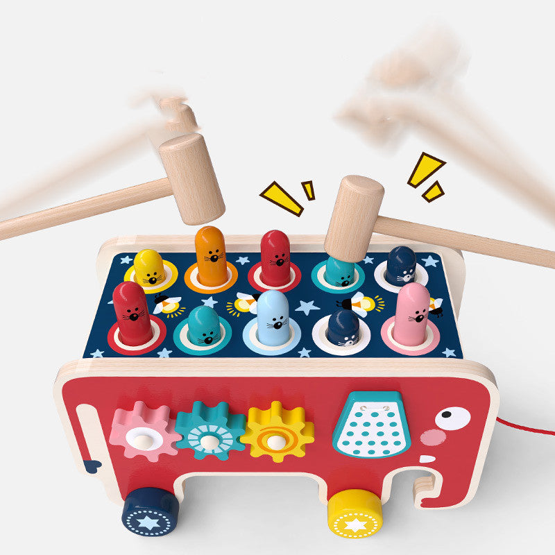 Wooden Cartoon Percussion Toy for Kids