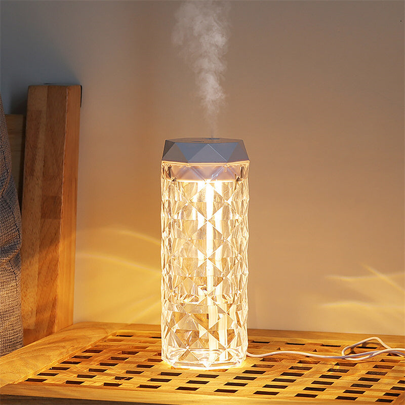 Crystal Rose Humidifier Lamp - 3-in-1 Atmosphere Light and Night Lamp