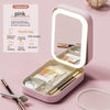 2-in-1 Adjustable LED Makeup Mirror with Storage